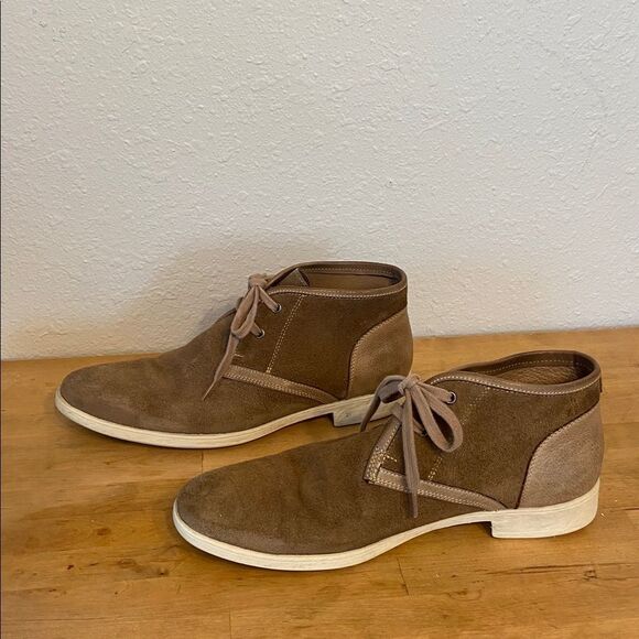 John Varvatos Two-Tone Brown Dylan Suede Chukka Boots Size 10 1/2 main image 6